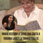 María Becerra le envió una carta a Virginia Lago y la conductora se emocionó